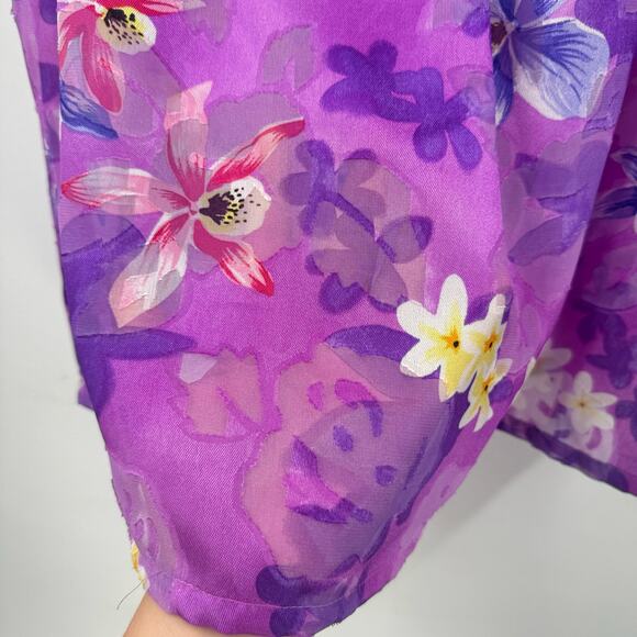 Secret Treasures Purple Floral PJ set - Picture 3 of 6